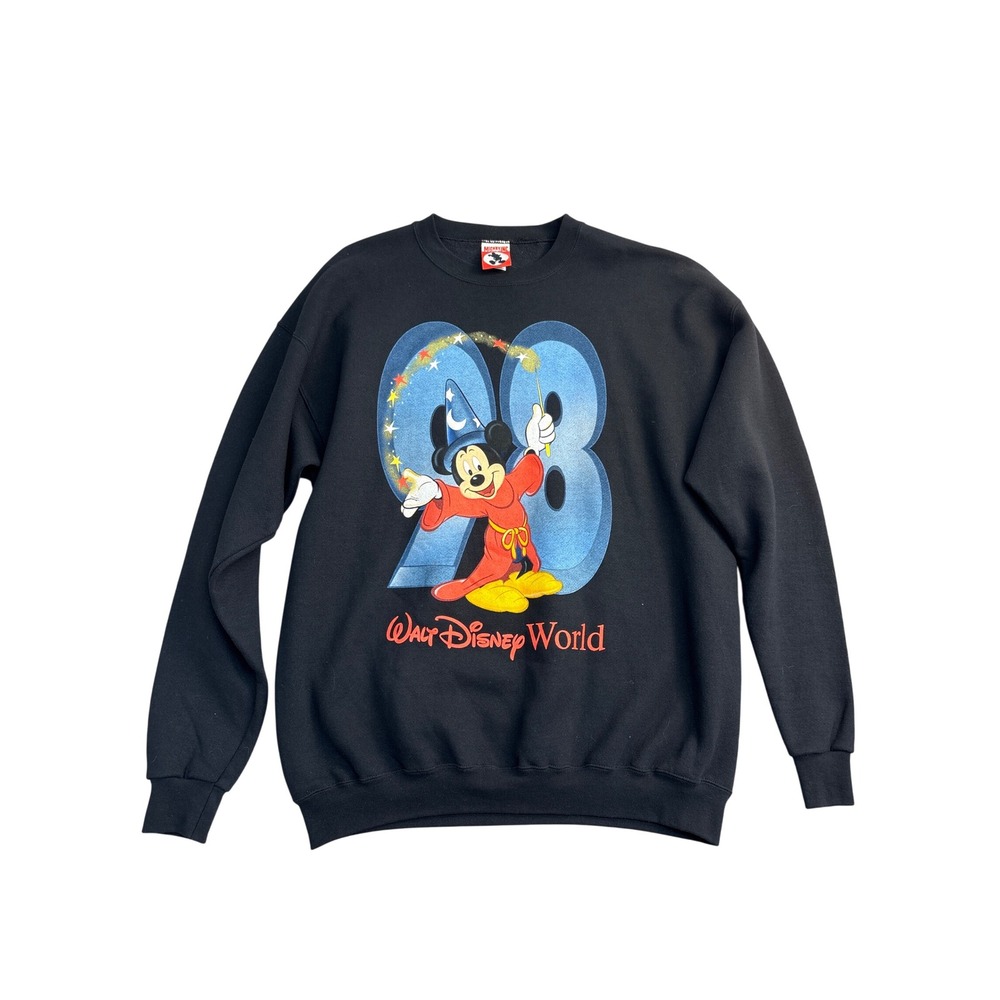 Vintage Walt Disney World 1998 Sorcerer Mickey Mouse Sweatshirt XXL Black USA